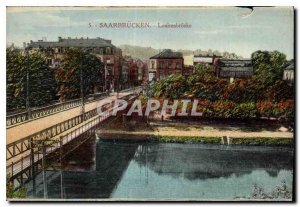 Postcard Old Saarbrucken Louisenbrucke