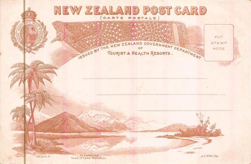 AUCKLAND HARBOR NEW ZEALAND POSTCARD (c. 1905)