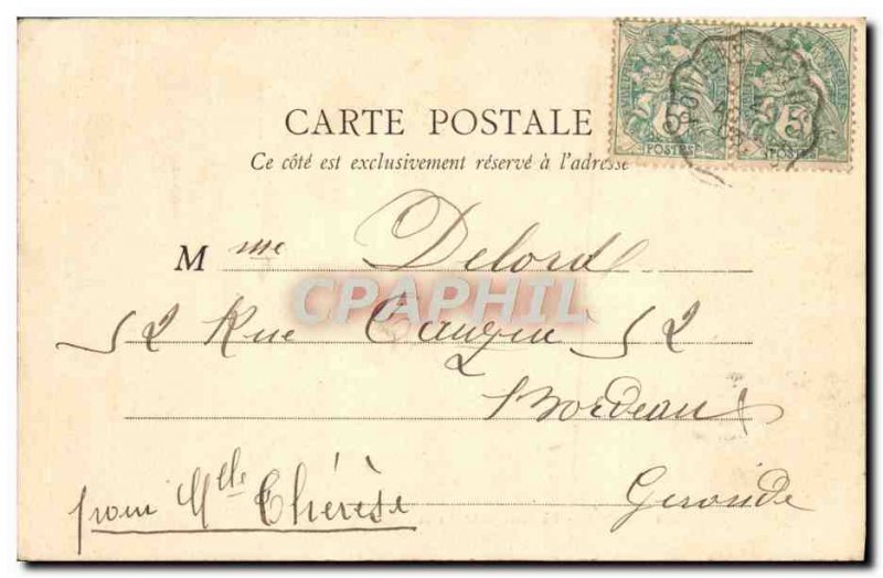 Old Postcard Poitiers Place d & # 39Armes and L & # 39Hotel City