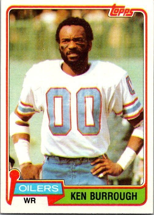 1981 Topps Football Card Ken Burrough Houston Oilers sk10335