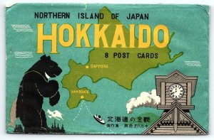 1930s HOKKAIDO NORTHERN ISLAND OF JAPAN POSTCARD SET COVER ENVELOPE ONLY Z805