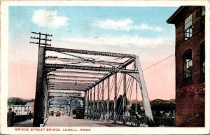 Vintage Massachusetts Postcard - Lowell - Bridge Street Bridge