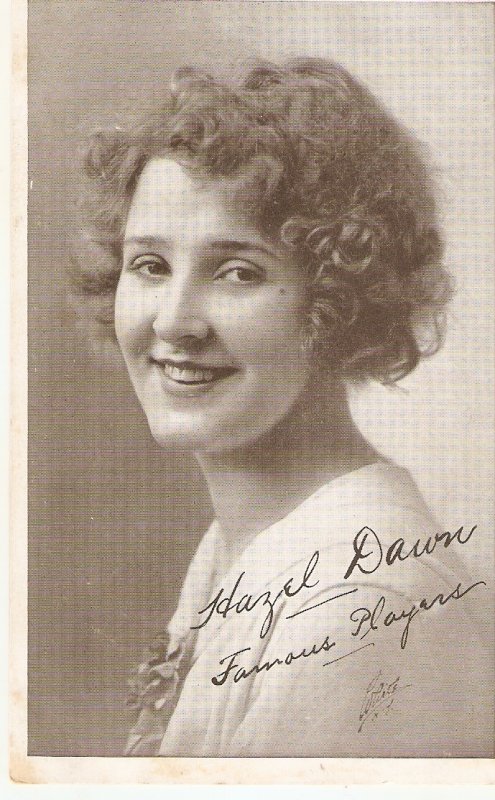 Hazel Dawn. Famous Player  Old vintage American postcard