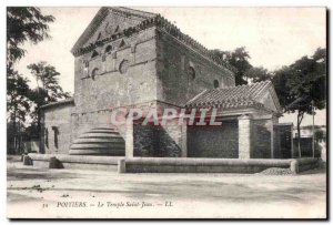 Old Postcard Poitiers Temple St. John