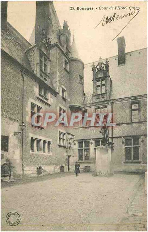 Postcard Bourges Old Court Hotel Cujas