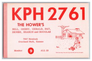 Postcard QSL Radio Card From Overland Park Kansas KPH2761