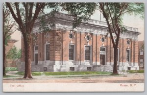 Trees In Front Of The US Post Office Bldg In Rome New York~Polychrome~Vintage PC