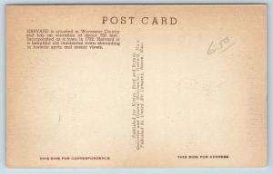 Postcard MA Harvard Bare Hill Pond Worcester Girl Scout Camp Mess Hall c1940s S8