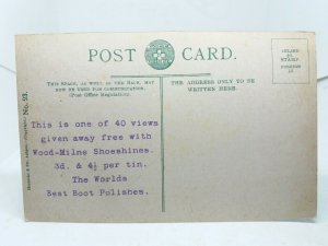 Wood Milne Shoeshines Antique Advertising Postcard c1910 Windsor Castle Chapel