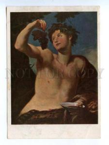 155073 Nude Man Bacchus w/ Grapes by BROUNI vintage Russian PC