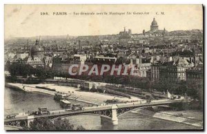 Old Postcard Vue Generale Paris to the Montagne Ste Genevieve