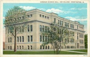 IA, Cedar Rapids, Iowa, Coe College, Carnegie Science Hall, Tichnor No. 993-29