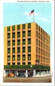 Ottumwa, IA Iowa  NEW HOFMANN BUILDING Drug Store~Coke Sign 1947 Linen Postcard