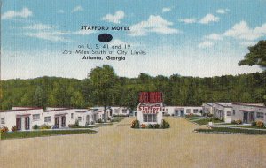 Postcard Stafford Motel Atlanta GA Georgia