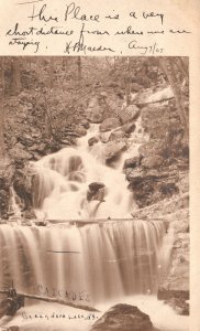 Vintage Postcard 1905 Cascades Scenic Waterfalls Attraction Greendova Lake NY