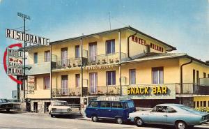 Genova Nervi Italy Motel Milano Street View Vintage Postcard K18233