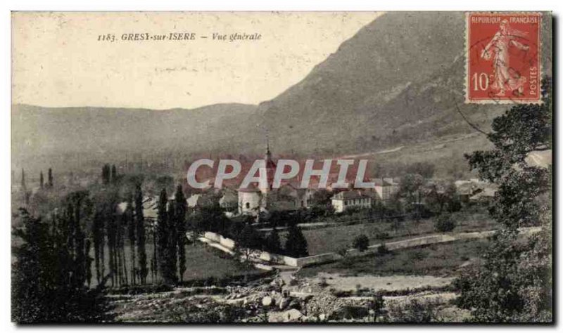 Old Postcard Gresy sur Isere General view