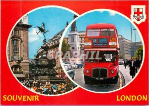 Modern Postcard Piccadilly Circus London Bus Red Bus