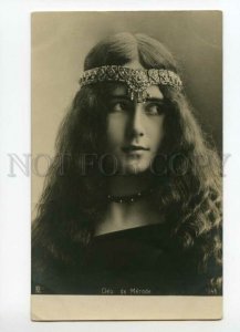 491552 CLEO DE MERODE French BALLET Dancer LONG HAIR Vintage PHOTO postcard