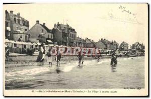 Old Postcard Saint Aubin sur Mer The Plage Maree Basse