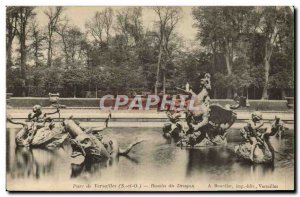 Old Postcard Park De Versailles Bassin Du Dragon