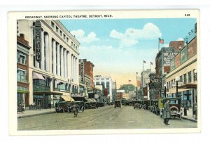 MI - Detroit. Capitol Theatre & Broadway Street Scene