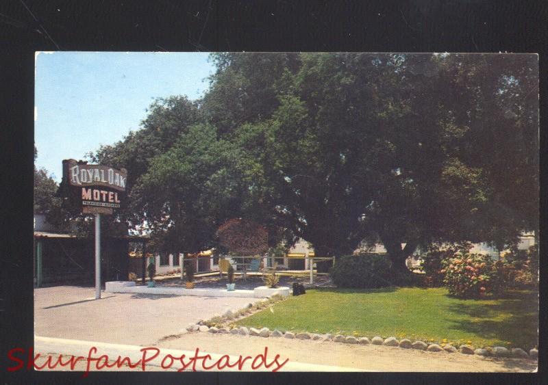 DUARTE CALIFORNIA ROUTE 66 ROYAL OAK MOTEL VINTAGE ADVERTISING POSTCARD