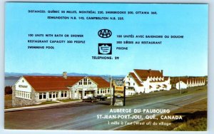 Auberge du Faubourg roadside motel St-Jean-Port-Jolie QUEBEC CANADA Postcard