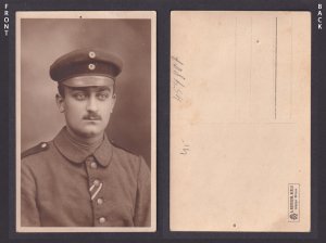 Vinatge postcard GERMANY, RPPC, Soldier, Uniform, WWI