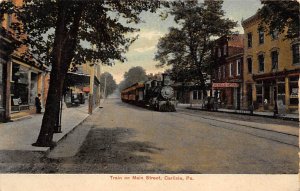 Train on Main Street Carlisle, Pennsylvania PA  