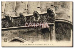 Old Postcard Gargoyle Dijon Gargoyles of Notre Dame & # 39eglise