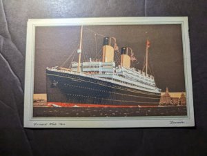 Mint England Ship Postcard Cunard White Star Line SS Laurentic