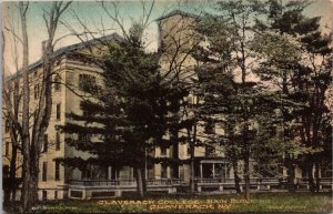 Claverack College, Main Building Claverack NY Hand Colored Vintage Postcard T59