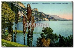 Aix les Bains - The Chambotte and Lake seen from the Port - Old Postcard