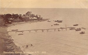 Barcelona Harbor WESTFIELD, NEW YORK Chautauqua County 1911 Antique Postcard