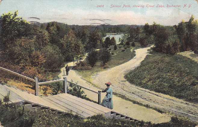 Trail to Trout Lake - Seneca Park NY, Rochester, New York - pm 1908 - DB