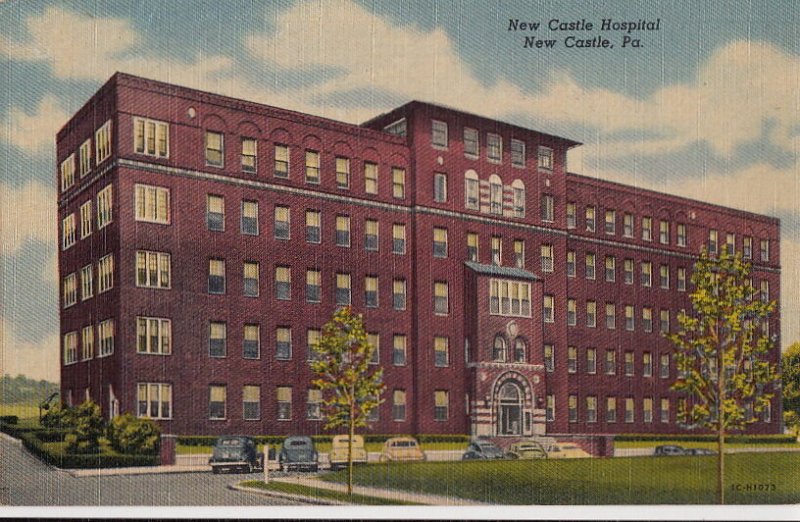 Postcard New Castle Hospital Ne Castle PA