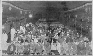 Mammoth Cave Kentucky 1915 Postcard Banquet Scene Dining