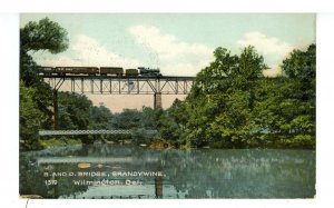 DE - Wilmington. B & O Bridge Across the Brandywine ca 1909 *DPO