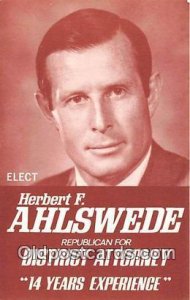 Herbert F Ahlswede District Attorney Political Unused 