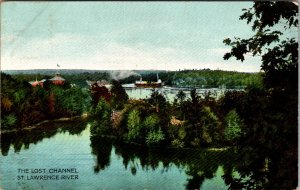View Overlooking the Lost Channel, St Lawrence River c1909 Vintage Postcard V33