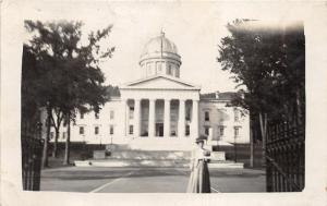 Montpelier Vermont~Bertha B in Front of Capitol~1908 RPPC Postcard