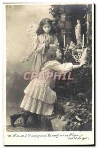 Old Postcard Fantasy Children Angel