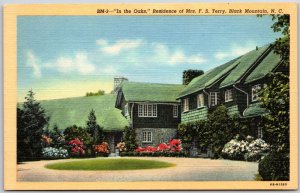 In The Oaks Residence Of Mrs F.S. Terry Black Mountain North Carolina Postcard