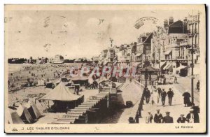 Old Postcard The D & # 39Olonne Sables The Embankment