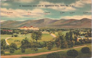 USA Presidential Range Mt Washington Hotel White Mts New Hampshire Linen 09.31