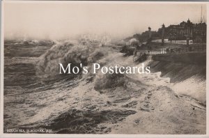 Lancashire Postcard - Blackpool Rough Sea, Real Photo, Unused RS40220