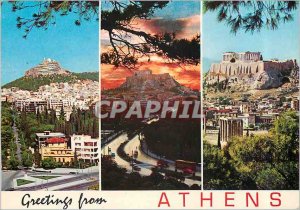 Modern Postcard Greetings from Athens