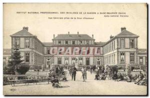 Old Postcard Army National Instiut Professioneel Invalids of War Saint Maurice