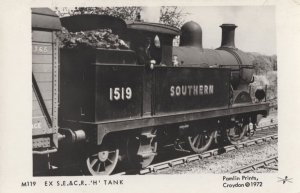 H Tank Train 1519 Southern Real Photo Railway Postcard